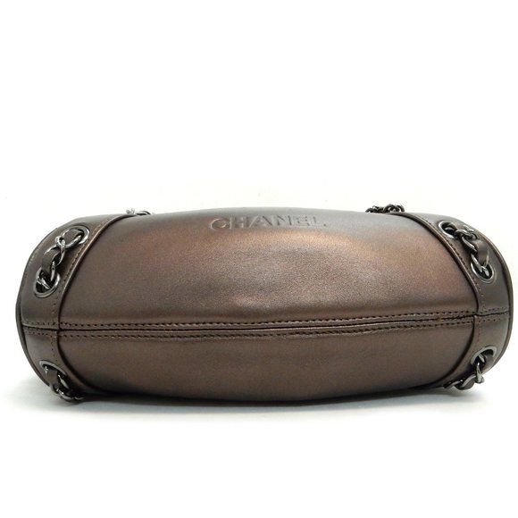 SALE! CHANEL BRONZE METALLIC CHAIN SHOULDER BAG!!! - Picture 7 of 11
